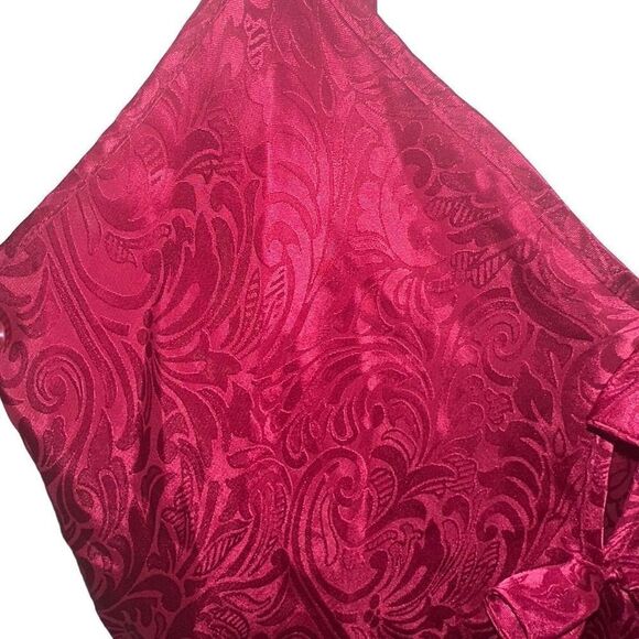 Vintage 90’s Dentelle Burgundy floral slip dress - Picture 3 of 8